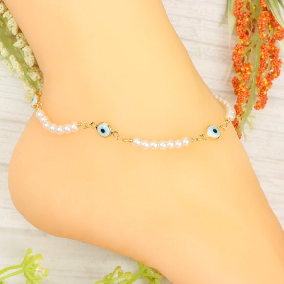 "Handmade Anklet – Elegant & Delicate Jewelry for Women | UNVRC1454 - Picture 7 of 10
